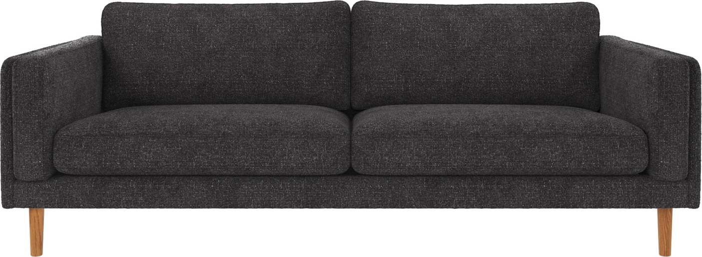 Personers Sofa Rowico Braden Mørkegråt Robin Stof Med Lakerede Egetræsben Nordisk Design Martindale 100 000 Fsc Mix Certificeret