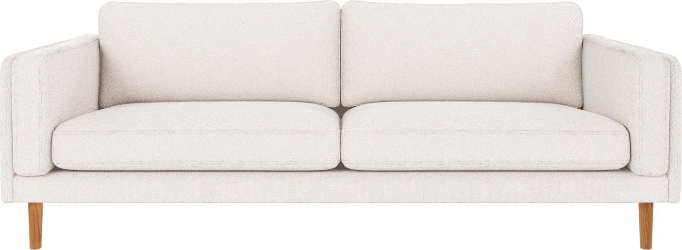 Personers Sofa Rowico Braden Hvidt Alice Stof Med Lakerede Egetræsben B216xd87xh78