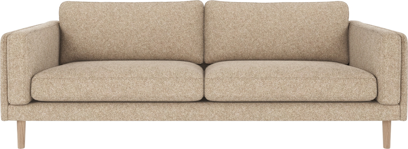 Rowico Braden 3-personers sofa i lys beige med egetræsben