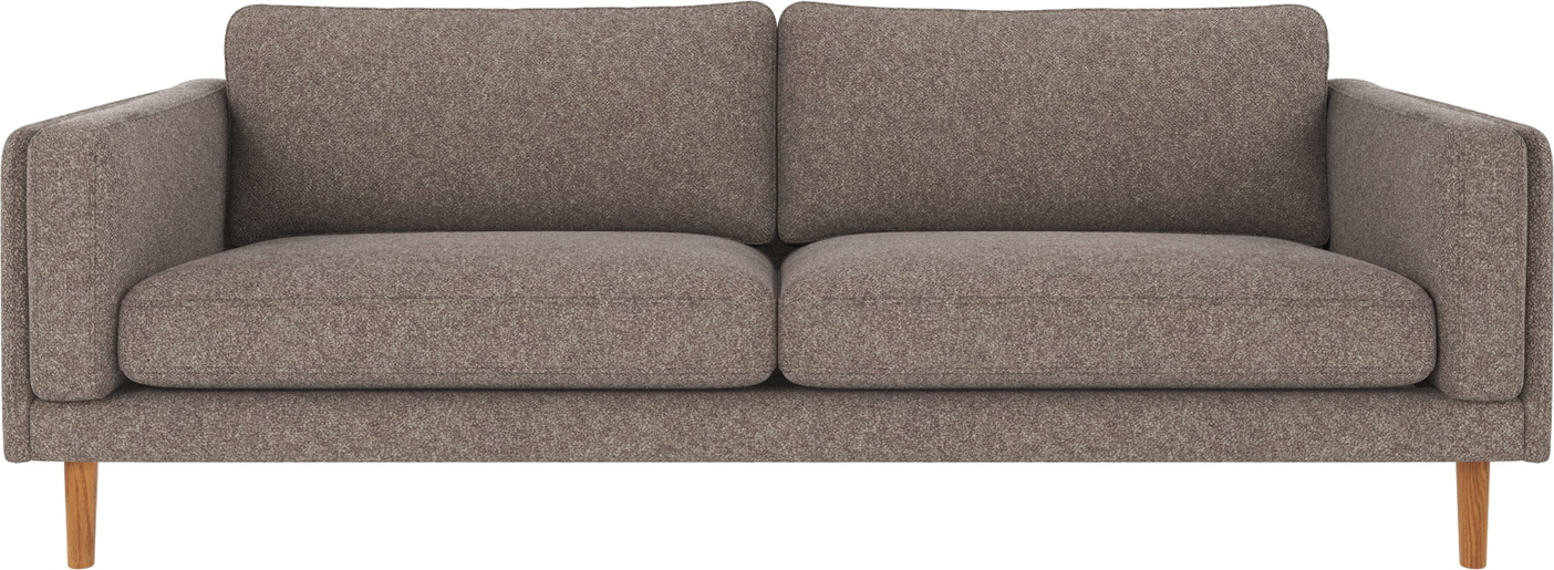 Elegant 3-Personers Sofa i Mørk Beige - Tidløst Design
