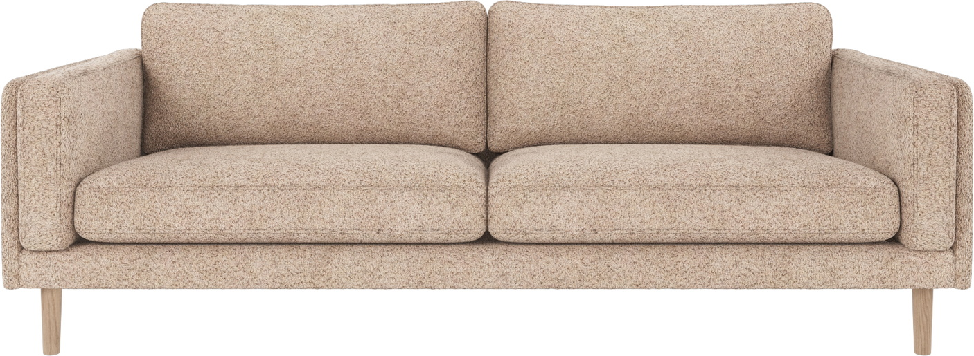 Personers Tresæders Sofa Rowico Braden Lysebeige Polyester Med Hvidvaskede Egetræsben Skandinavisk Design Fsc Mix Certificeret