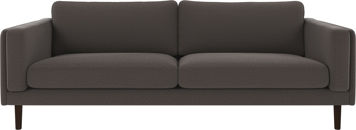 Personers Sofa Rowico Braden Rita Mørkegrå Brun Fsc Certificeret Egetræ Stel Nozag Fjedre 216 Bred