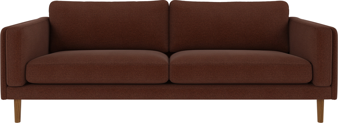 Personers Sofa Rowico Braden Rita Rød Polyester Med Lakerede Ben Fsc Mix 216x87x78