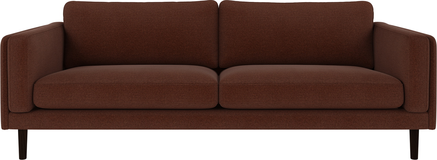 Personers Sofa Rowico Braden Rita Rødbrun Polyester Stof Fsc Mix Egetræsben H78xb216xd87