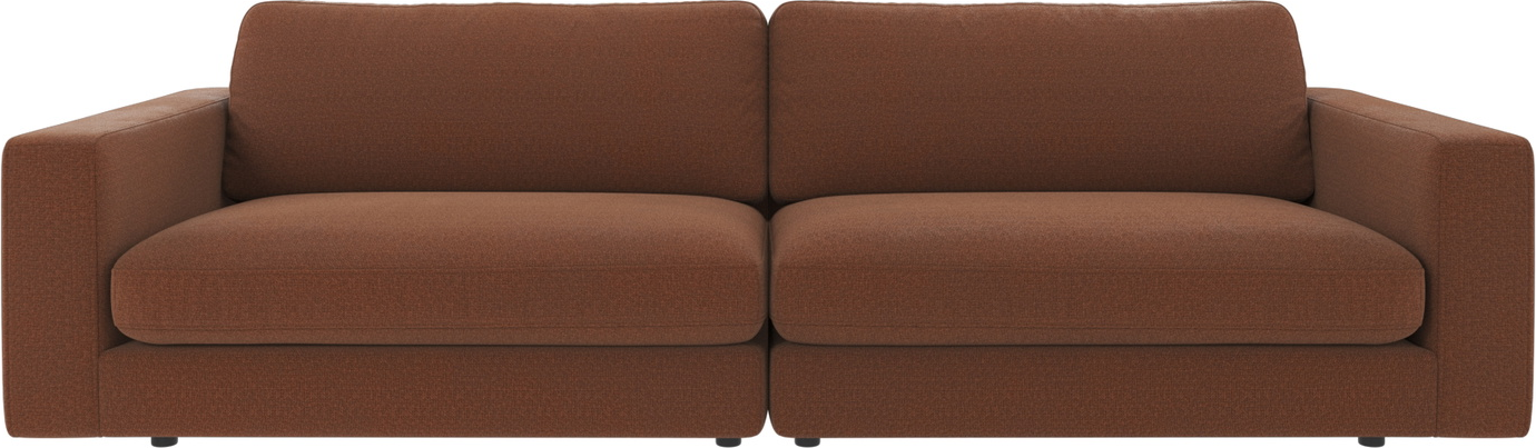 Personers Sofa Rowico Duncan Rita Rød Polyesterstof 258x103 Slidstærk