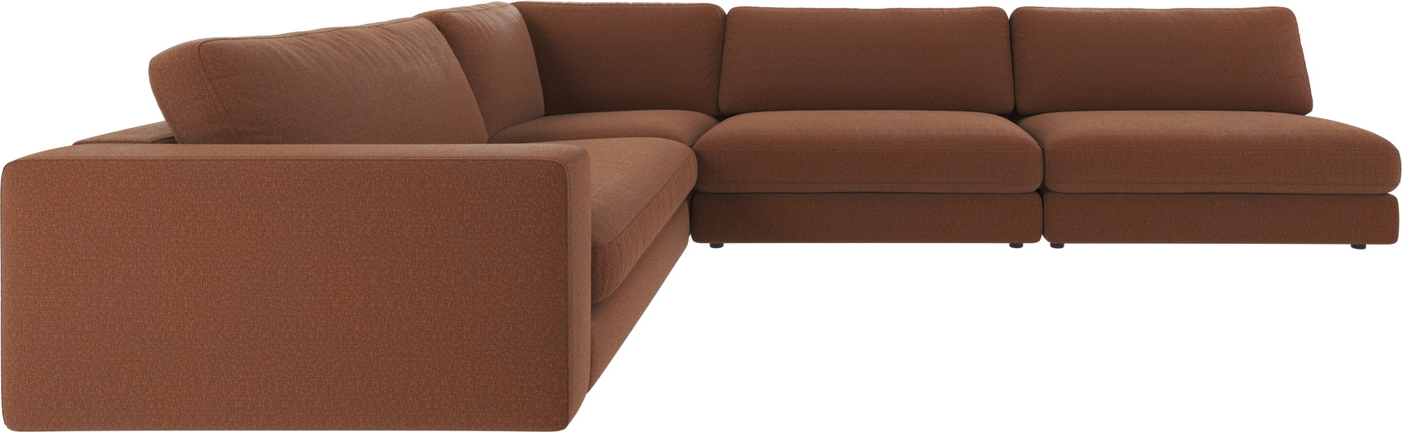 Hjørnesofa Rowico Duncan Rita Rød Ekstra Rummelig Sofa 325230 Nordisk Design Slidstærkt Polyester Bæredygtig Kvalitet