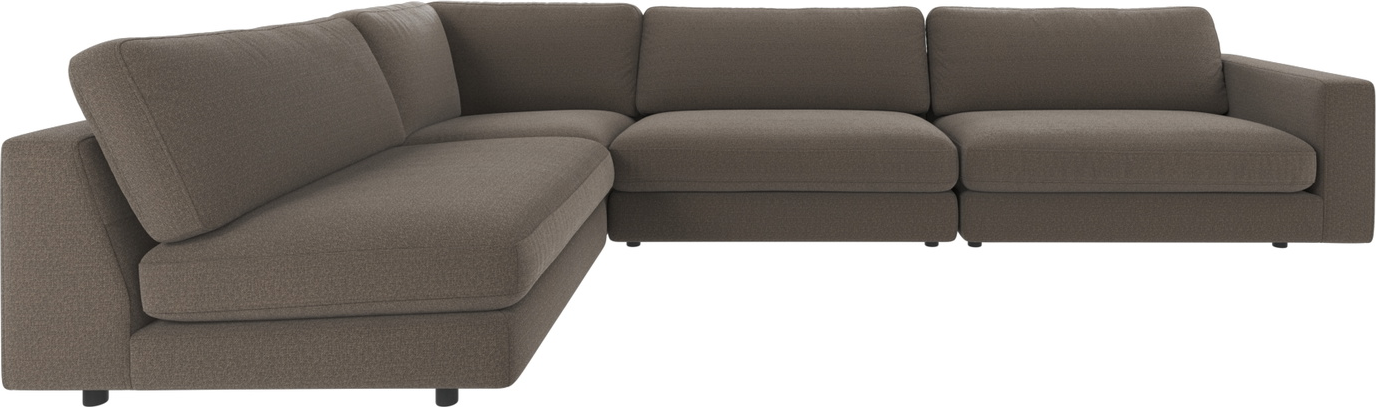 Hjørnesofa Rowico Duncan Rita Stof Mellemgrå Sofa 345x216 Open End Venstre