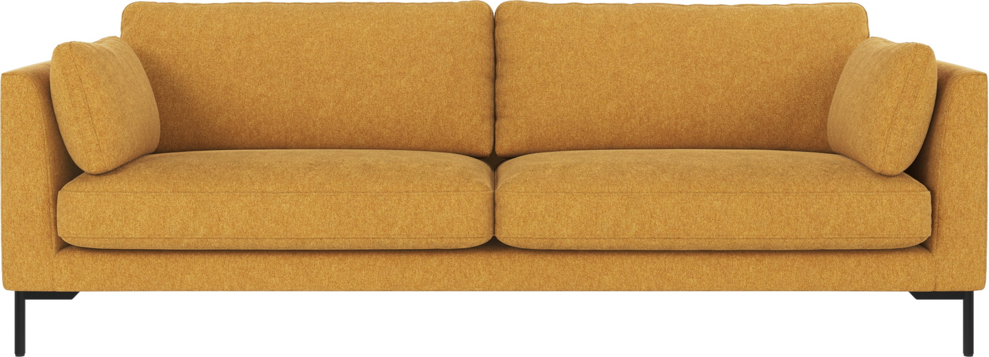 Personers Sofa Rowico Corwin Brenda Gul Sort 83x238x98