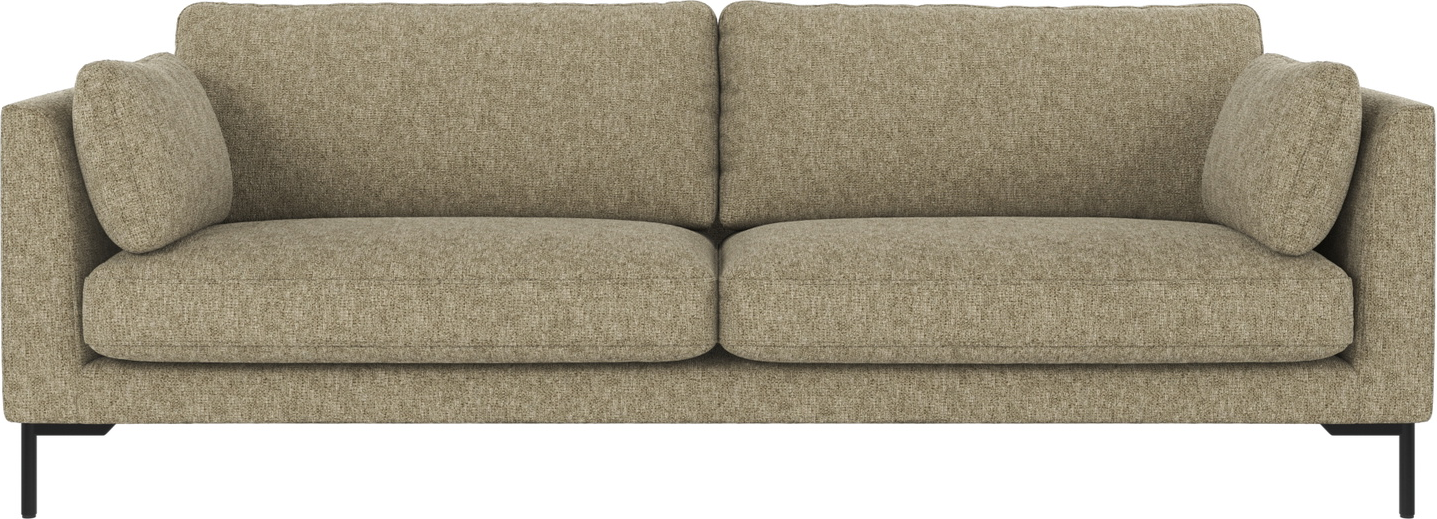 Personers Sofa Rowico Corwin Dybgrøn Polyesterstof Med Sorte Metalben