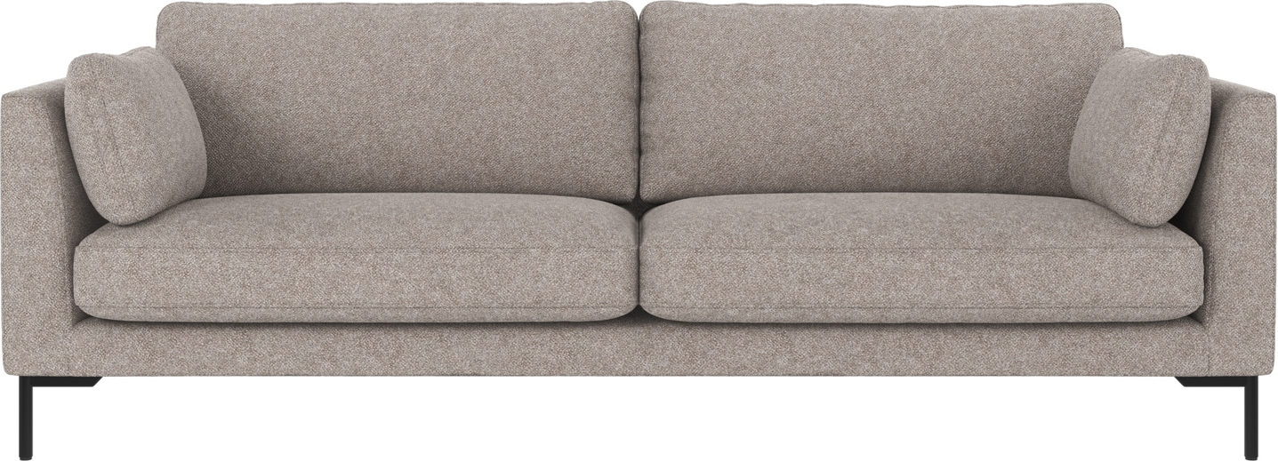 Rowico Corwin 3-personers sofa i grå med sorte ben