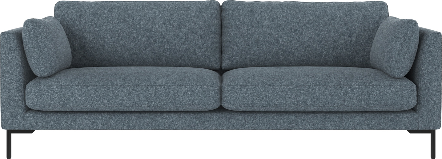 Moderne 3-personers sofa i blå og sort – Corwin tilbud!