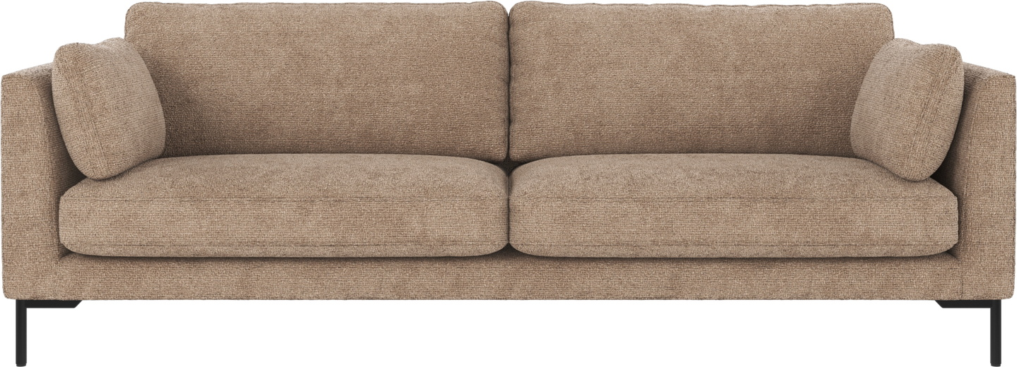 Personers Sofa Rowico Corwin Grå Beige Robin 109 Stof Med Sorte Metalben Nordisk Design Slidstærk