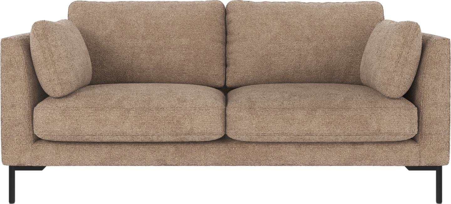 Personers Sofa Rowico Corwin Robin Stof Grå Beige Med Sorte Metalben
