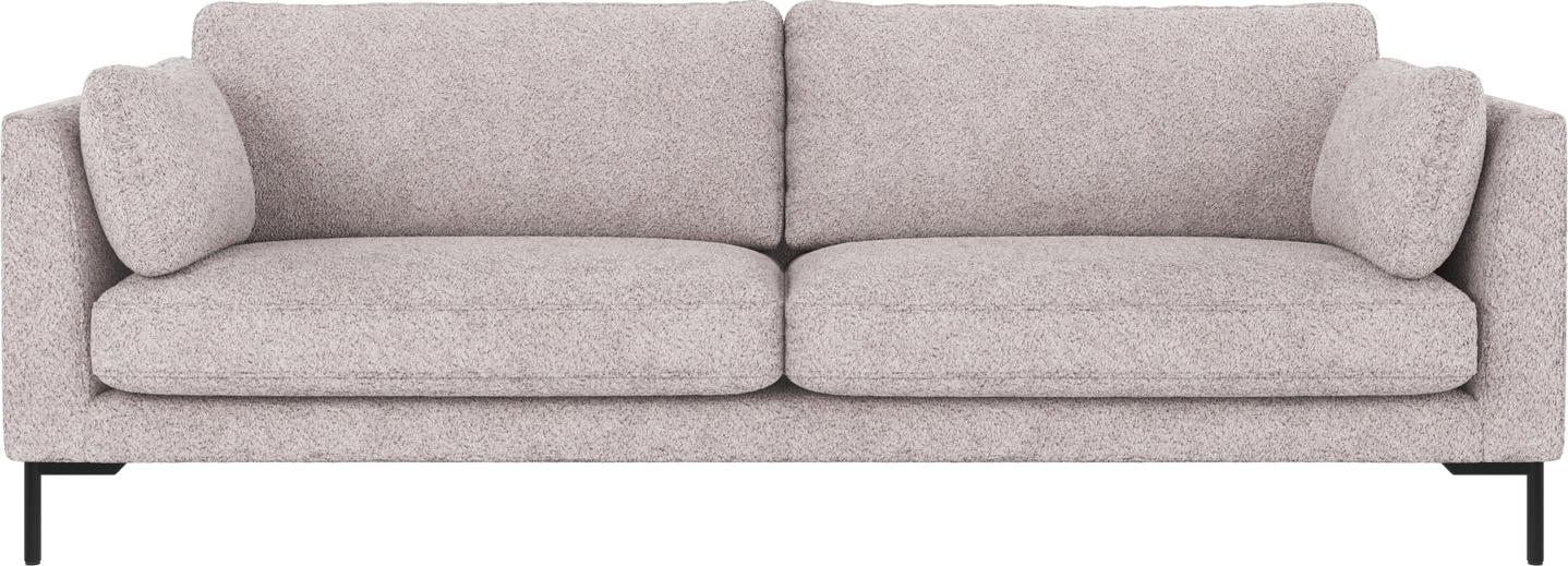 Personers Sofa Rowico Corwin Lysegrå Anna Stof Med Sorte Metalben Moderne Nordisk Design