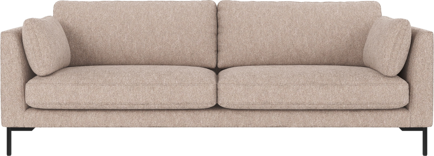 Personers Tresæders Sofa Rowico Corwin Lys Beige Alice Med Sorte Metalben H83 B238 D98