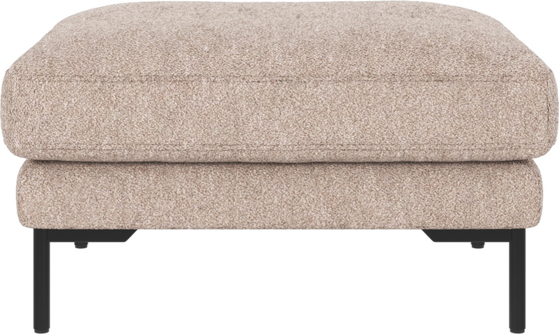 Puf Til Sofa Rowico Corwin Lysebeige Alice Stof Med Sorte Pulverlakerede Metalben 84x64x45
