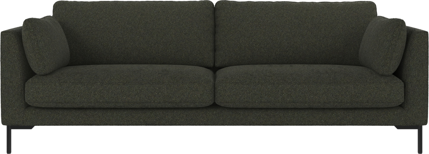 Personers Sofa Rowico Corwin Alice 162 Stof Dyb Mørkegrøn Med Sort Metalstel
