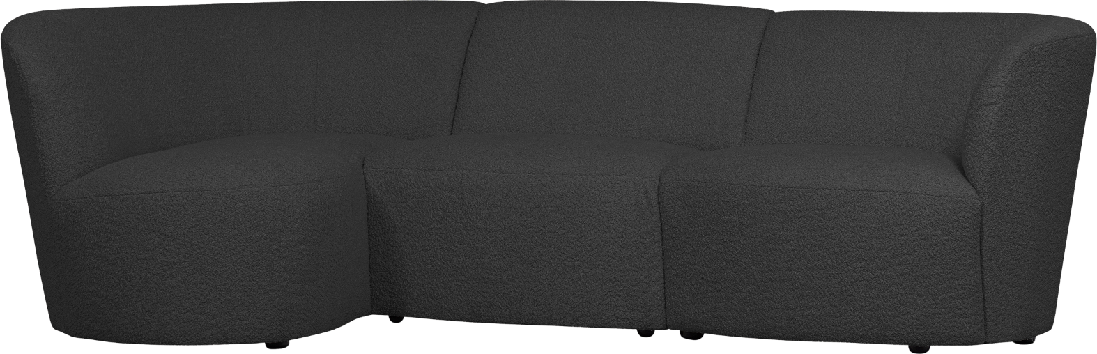 Mørkegrå Chaiselong Sofa til 3 personer – Elegance på udsalg