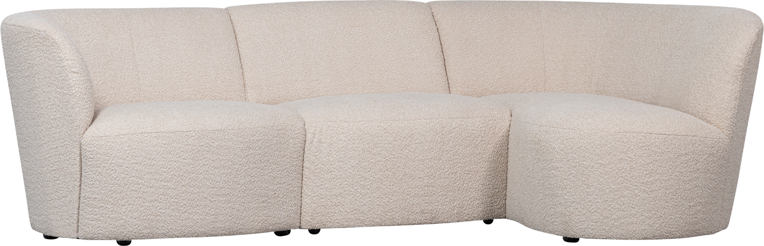 Elegant Højrevendt Creme Boucl Sofa fra WOOOD - Tilbud!