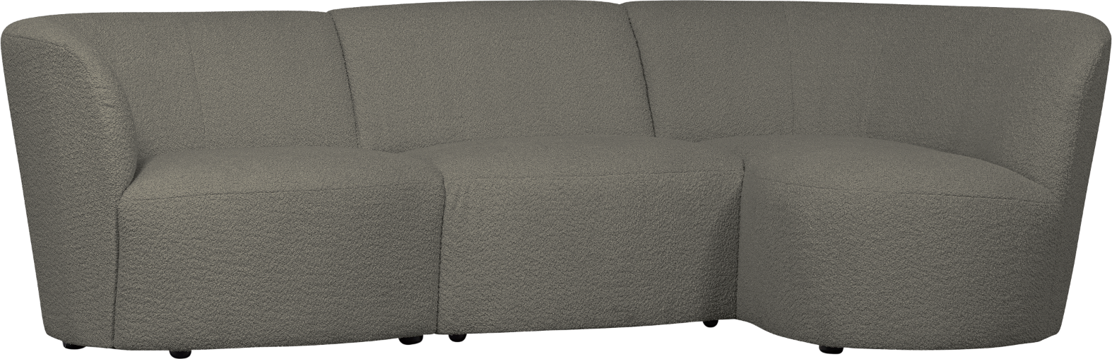 Højrevendt 3-personers Sofa i Varm Grøn Boucl fra Woood