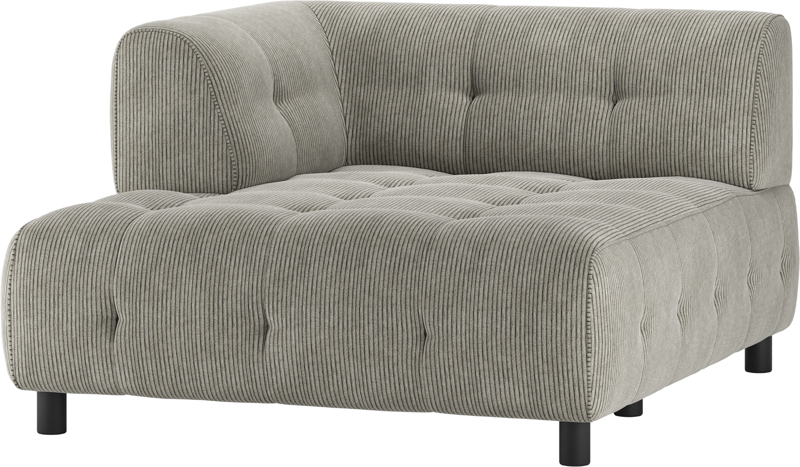 Modulær Sofa med Venstre Chaiselong i Lysegrøn Fløjl