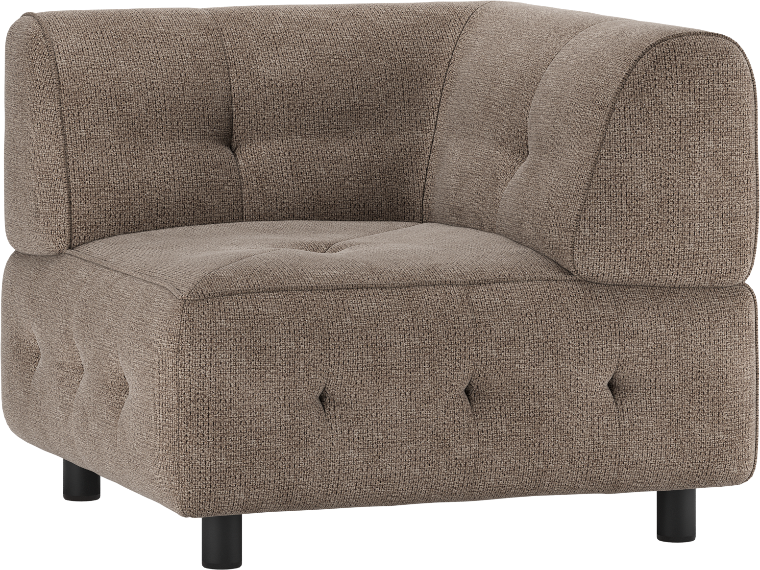 Modulært Hjørnemodul Sofa Woood Louis Kaffe Chenille Polyester H73xb90xl90