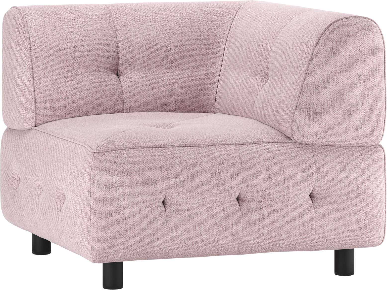 Modulær Sofa Hjørneelement Woood Louis i Lyserød Farve