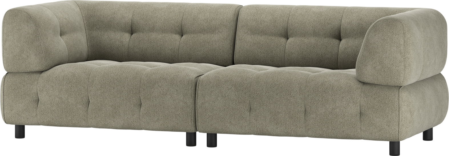 Personers Sofa Woood Louis Modulopbygget Polyester Chenille Grøn 244x90x73