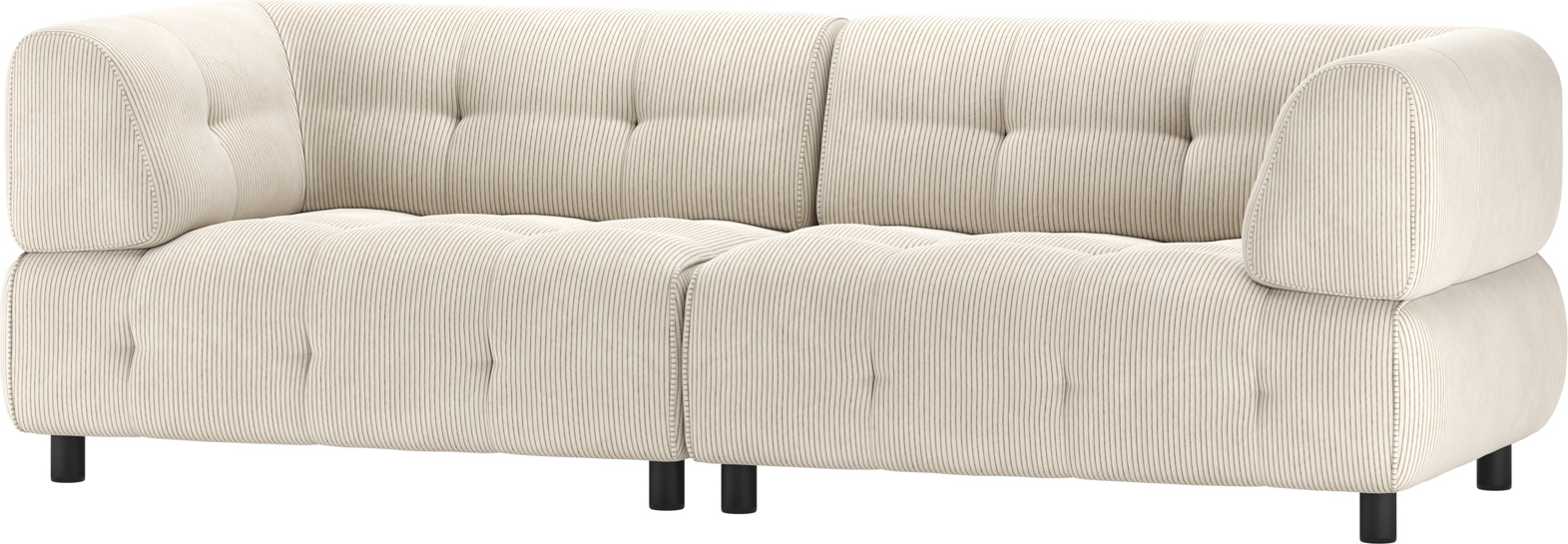 Personers Sofa Woood Louis Lysegråt Fløjl Modulbaseret H73 B244 D90