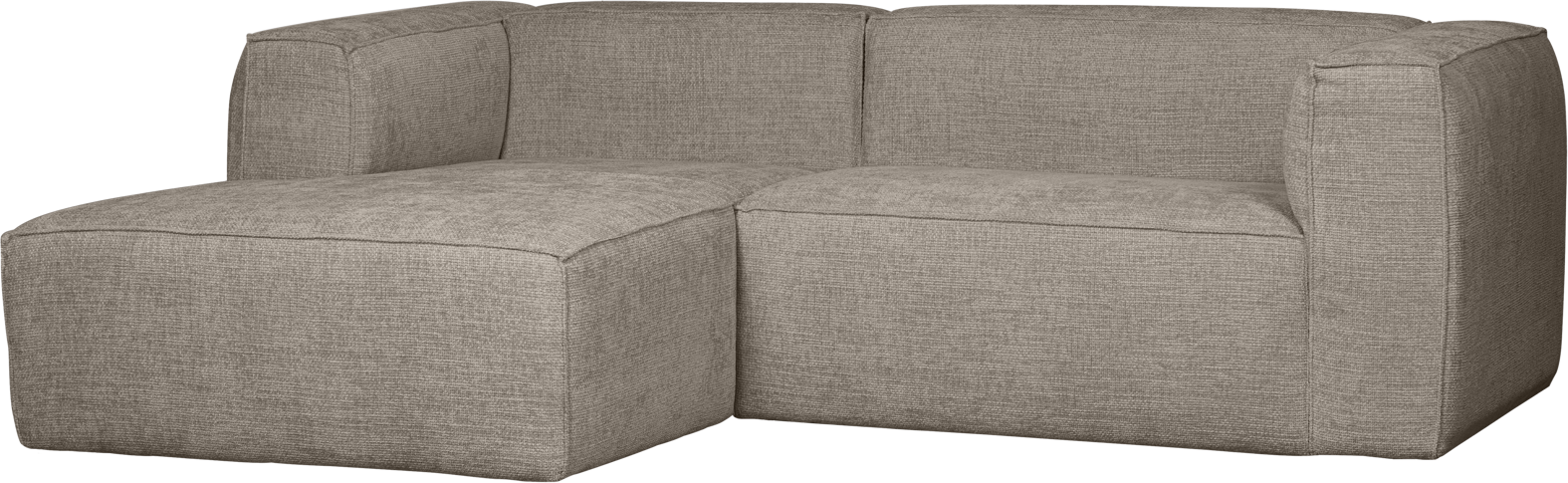 Elegant venstrevendt chaiselong sofa i travertin fra WOOOD