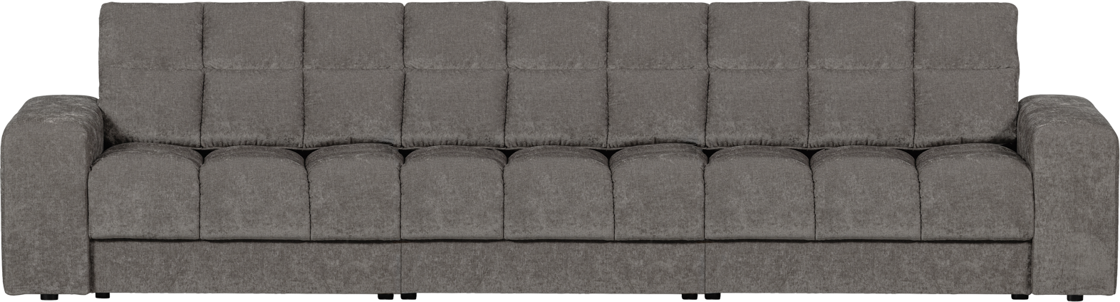 Elegant 3-personers Woood Sofa i Grå Polyester til Hjemmet