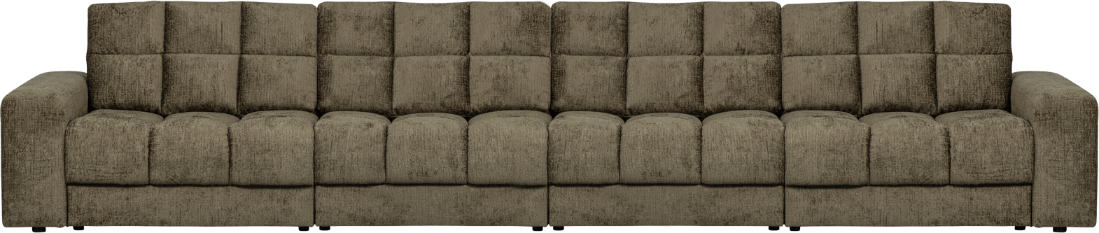 Elegant 4-personers Sofa i Grøn Velour – Fantastisk Tilbud!