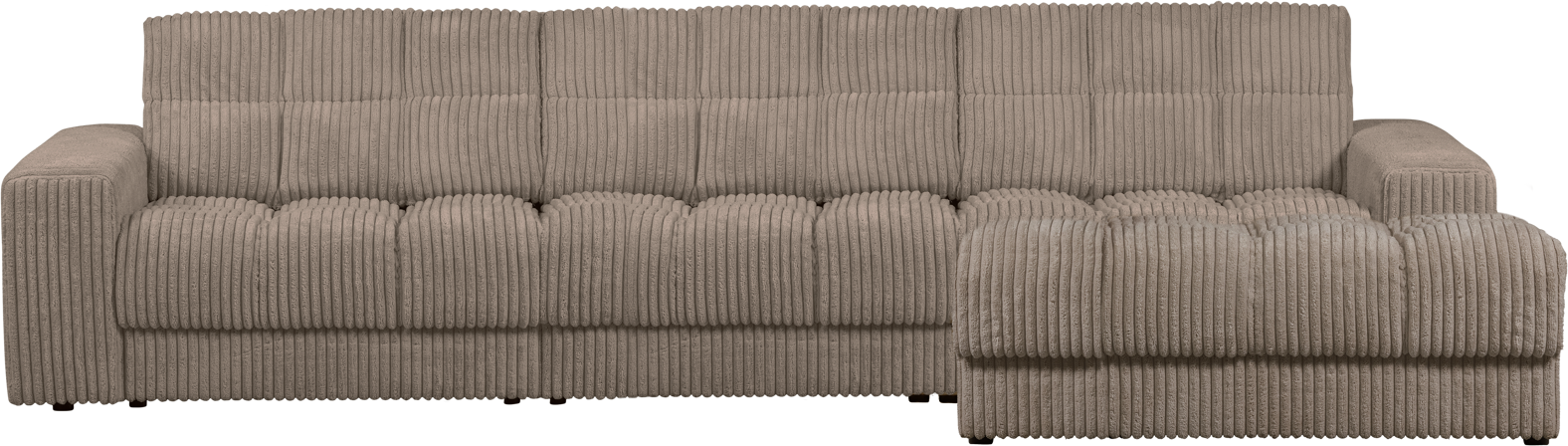 Højrevendt Chaiselong Sofa i Mudderfarvet Fløjl – Elegance & Komfort