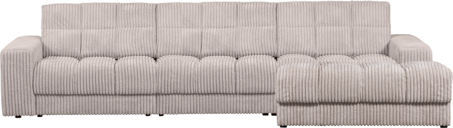 Chaiselong Sofa Woood Second Date i Natur Fløjl - Højrevendt