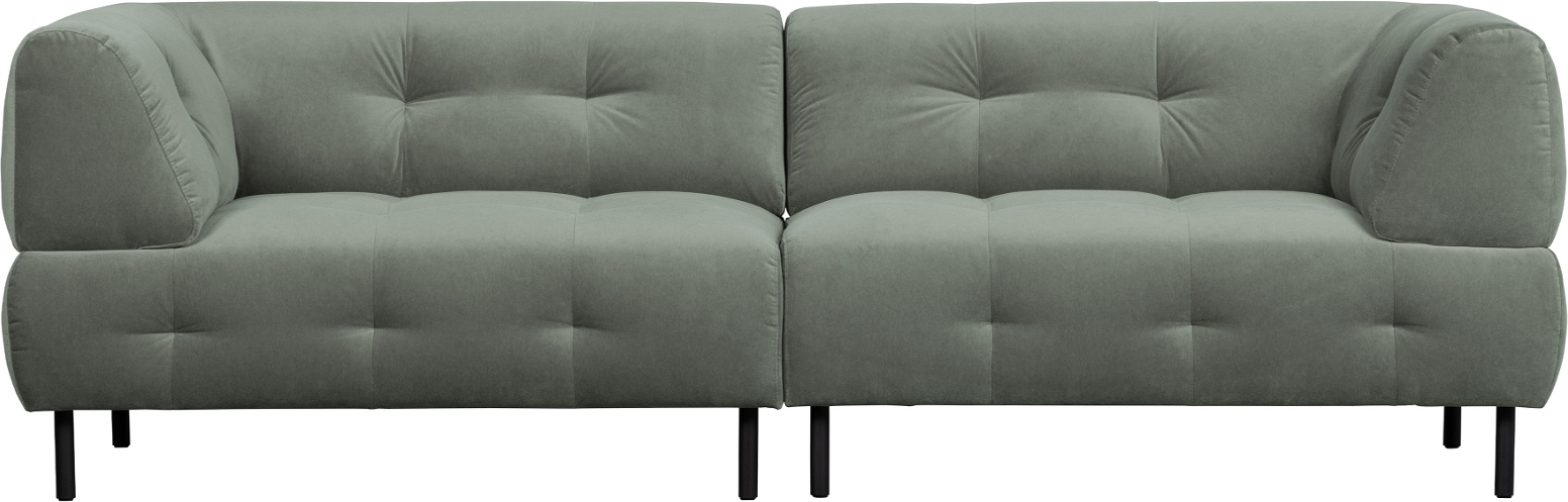 Woood Lloyd Sofa i Bleg Grøn Fløjl – Elegant Komfort til Hjemmet