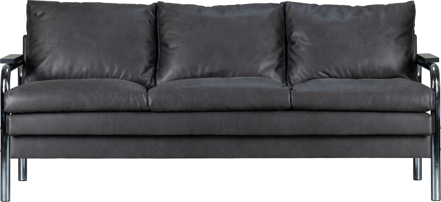 Elegant 2-personers loveseat i sort polyester fra WOOOD