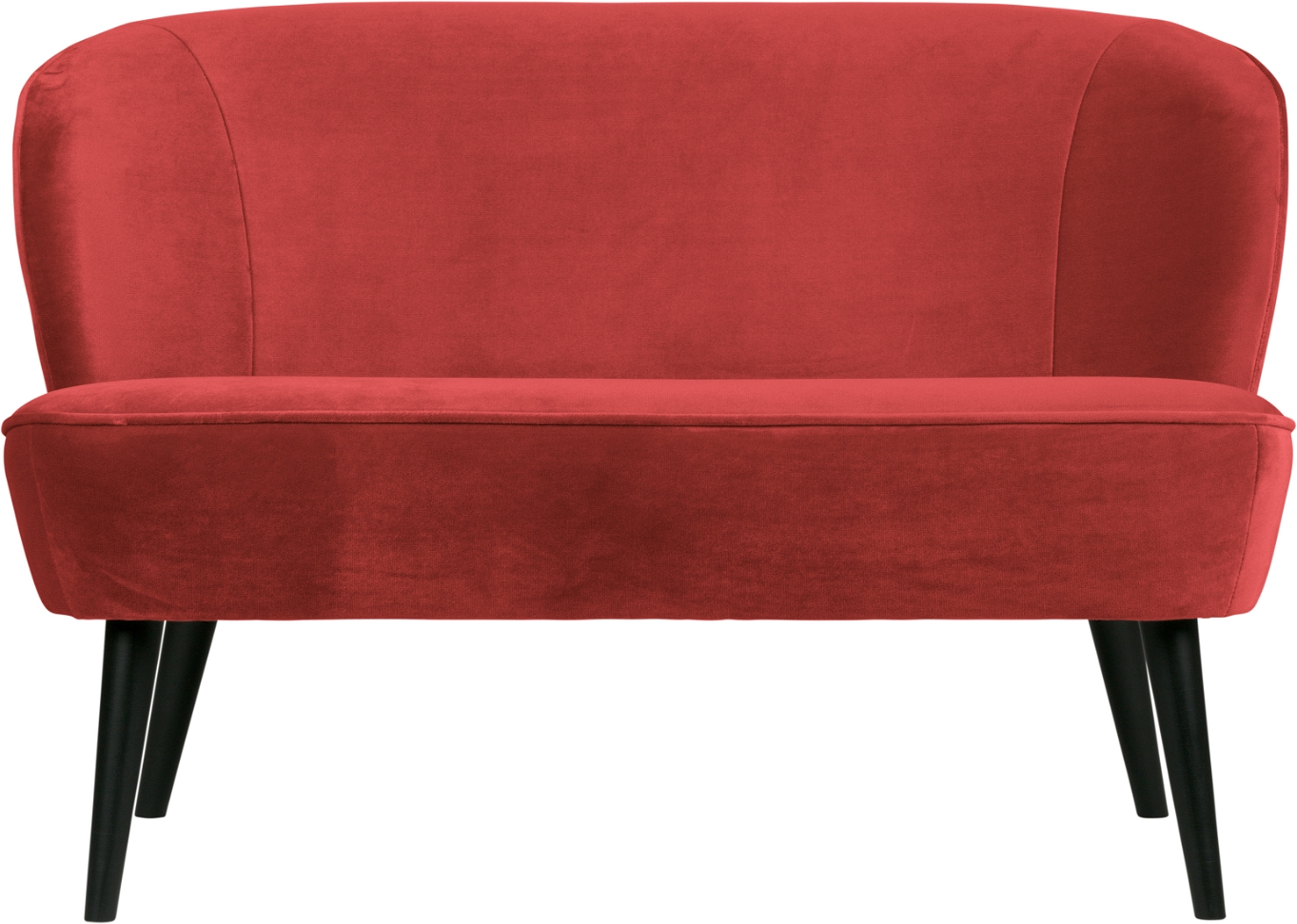 Elegant Rød Sofa i Polyesterfløjl - WOOOD Sara Design