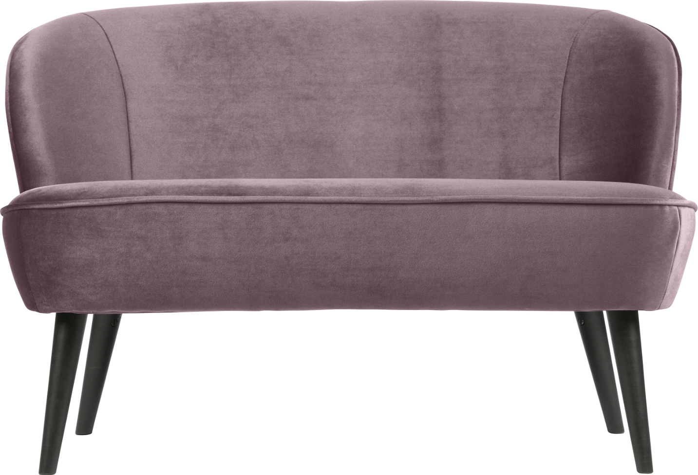 Elegant lilla fløjl 2-personers sofa fra WOOOD - Stilfuld komfort