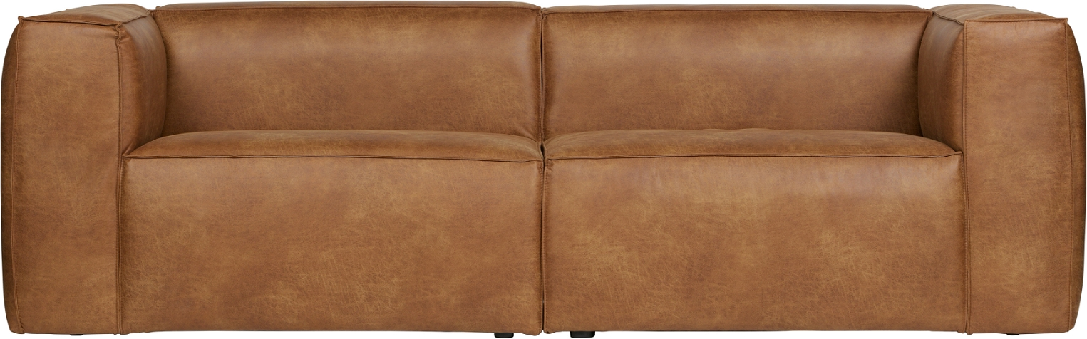 Woood Bean Sofa i Lysebrun Læderlook – Komfort til Tre