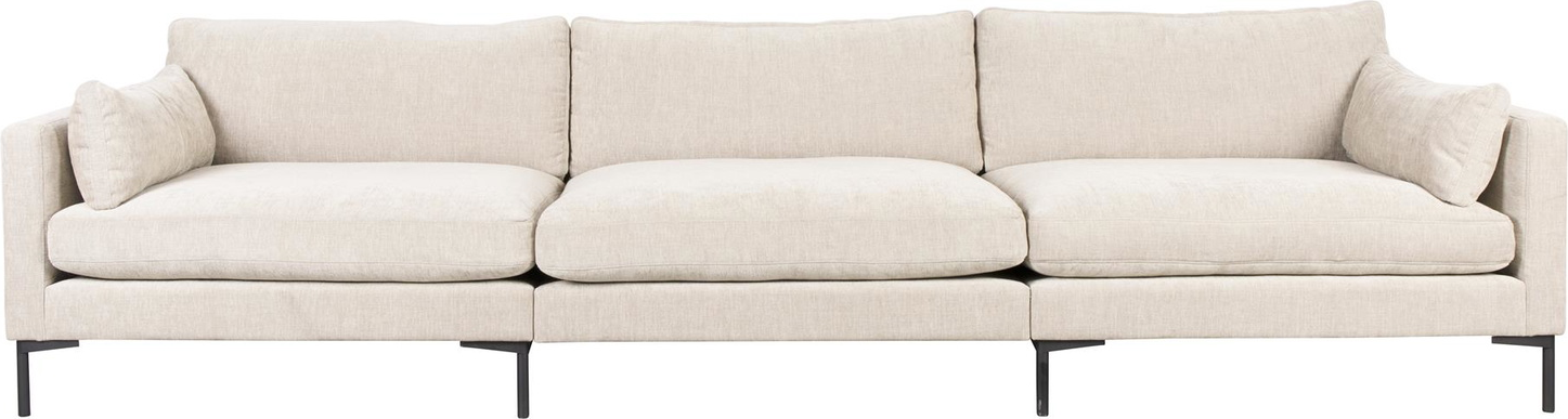 Personers Sofa Zuiver Summer Perlemor Stof Med Skum Stålramme H82 D101 B335