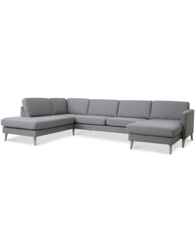 Askset Venstrevendt Sofa Polyester B336 D219 Natur Lysegrå