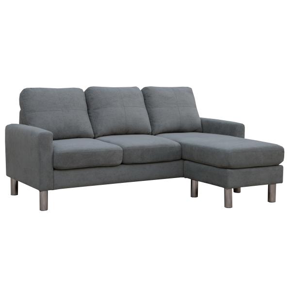 Homeville Atlanta Sofa - Højre/Venstrevendt Plys 186x136cm