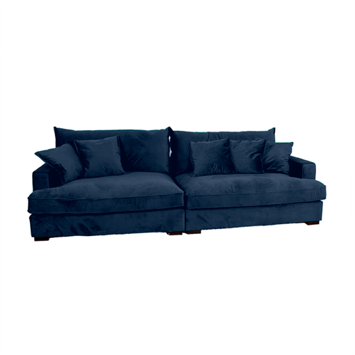 Elegant Chelsey Flydersofa i Blå Velour – Komfort til Hjemmet