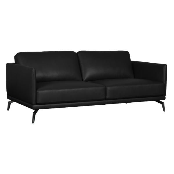 Homeville Buffalo 3-personers sofa i sort læder - stil og komfort