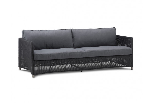 Cane Line Diamond 3-personers Sofa Hynder - Grafitgrå