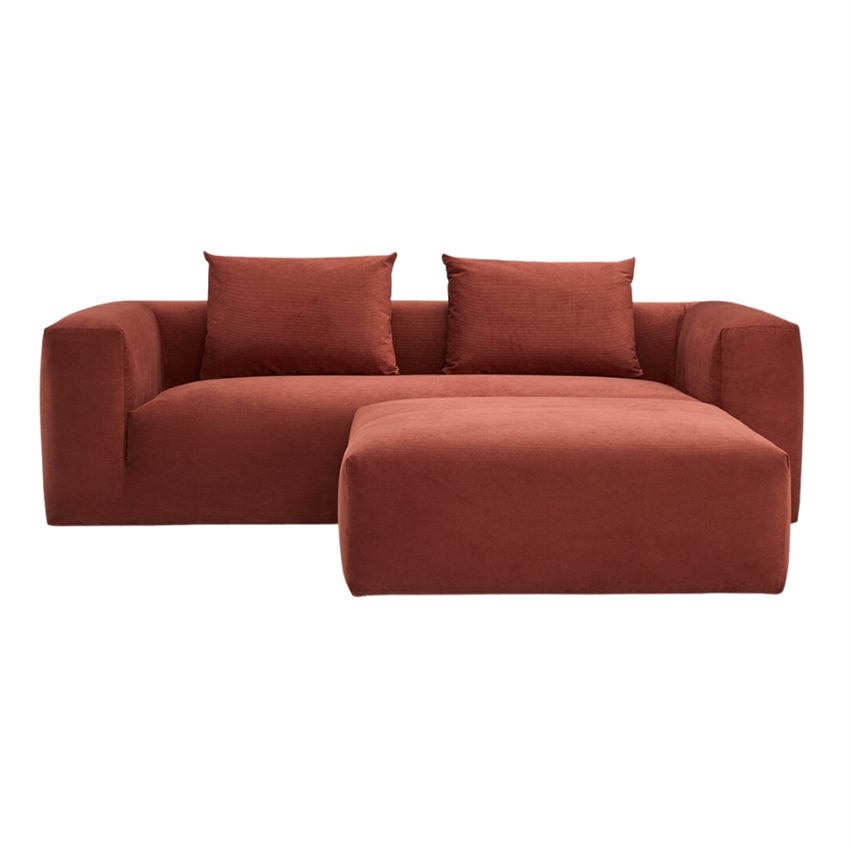 Sienna 3-personers sofa i rustfarvet stof – Skandinavisk design