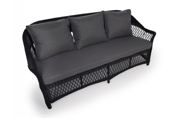 Vedligeholdelsesfri Enø Udendørs Sofa med Grå Hynder