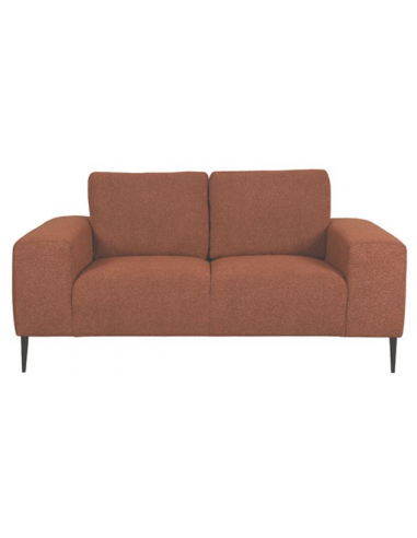 Ferraro 2-personers sofa i sort metal og rustfarvet boucl