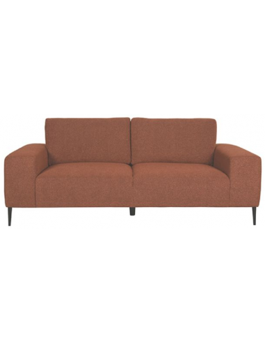 Ferraro 3-personers sofa i sort metal og rustfarvet boucl