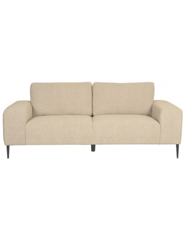 Ferraro 3-Personers Sofa i Sort Metal og Sand Boucl